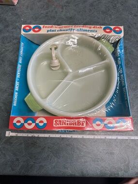 Light Green Divided Food Warmer Plate